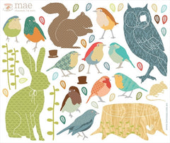 Medium Forest Critters Decals - Earthy