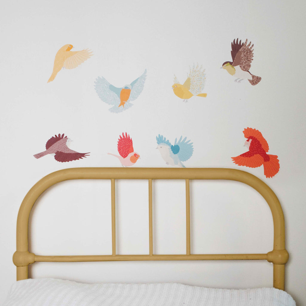 Small Flying Twitter Decals - Earthy