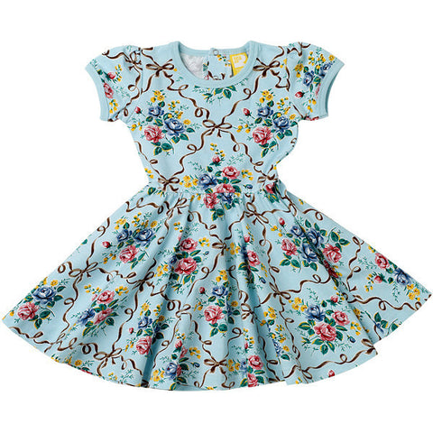 Waisted Dress - Floral Ribbons