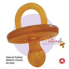 Natural Rubber Soother - Round Medium (Twin Pack)