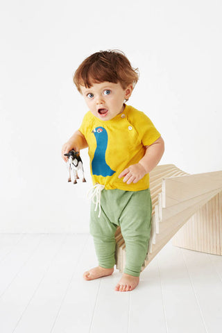 Green Melange Slouch Pants