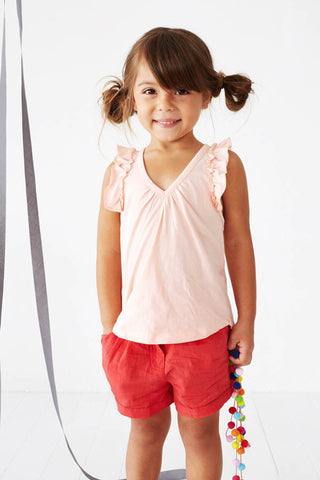 Pink Pleat Top