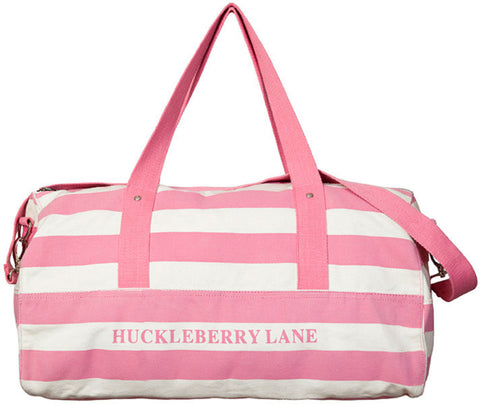 Pink and White Striped Tote Bag